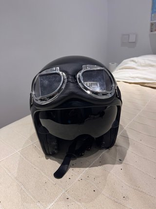 Casco Moto AWA Retro Vintage Talla M + Gafas