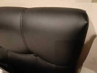 Cabecero capitoné polipiel negro