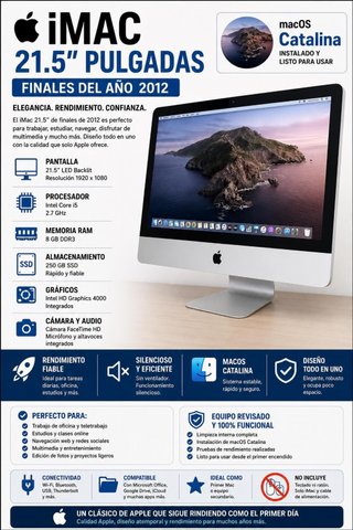 iMac 21,5" Apple | SSD 250GB | 8GB RAM |  int_4861