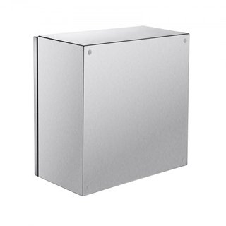 Caja de acero inoxidable NEMA, 300 x 300 x 200 mm, caja eléctrica NEMA 4X, impermeable y a prueba de polvo IP66, caja de conexión eléctrica para interiores/exteriores, con placa de montaje
