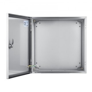 Caja de acero inoxidable NEMA, 300 x 300 x 200 mm, caja eléctrica NEMA 4X, impermeable y a prueba de polvo IP66, caja de conexión eléctrica para interiores/exteriores, con placa de montaje