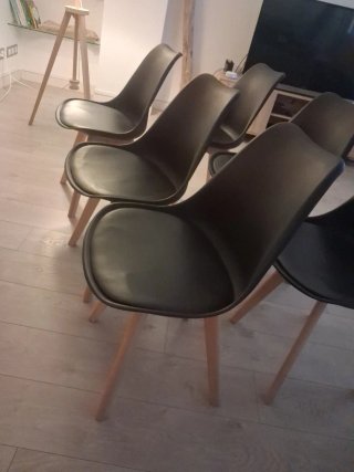 6 Sillas Diseño Nórdico Madera Abedul