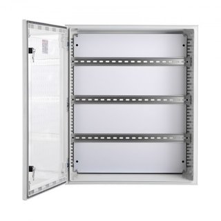 Caja Eléctrica de Fibra de Vidrio NEMA 4X, 60x50x23 cm, Enclosure de Acero NEMA, IP66 a Prueba de Agua y Polvo, Caja de Conexiones Eléctrica para Uso Interior/Exterior, con Placa de Montaje