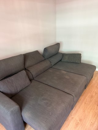 Sofá-cama 3 plazas con almacenaje y chaiselongue.