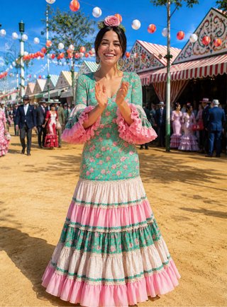 Traje de flamenca canastero