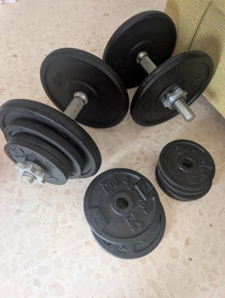 Mancuernas ajustables 40kg hierro