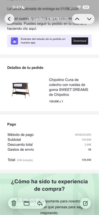 Cuna colecho Chipolino Sweet Dreams