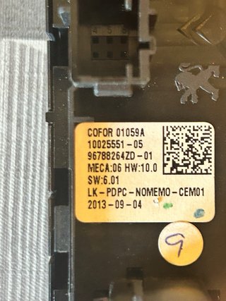Botonera Elevalunas PSA