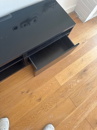 Mueble TV Ikea Besta Negro/Marrón