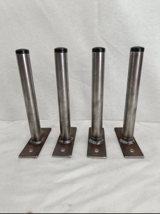 4 Soportes pared acero discos 28 mm de Decathlon