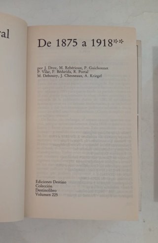 Libro historia general del socialismo 1875-1918