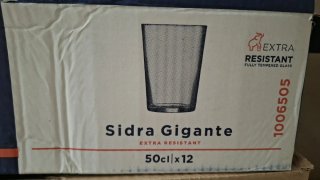 Vasos de sidra de cristal