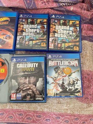 PS4 Juegos: Hot Wheels, GTA V, Dirt 4, CoD WWII