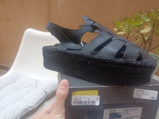 Sandalias plataforma negras talla 40