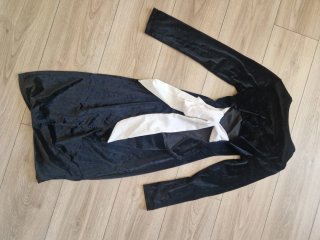 Vestido Terciopelo Negro Fiesta Espalda Descubiert
