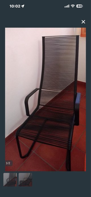 Sillón Hamaca Negro Interior/Exterior