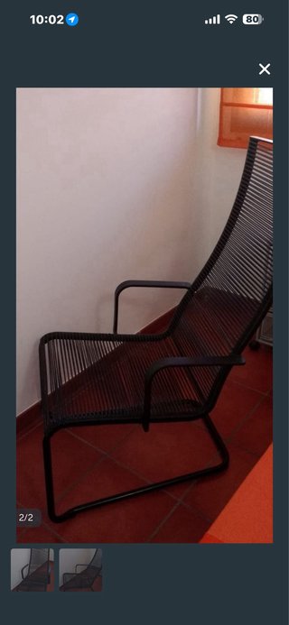 Sillón Hamaca Negro Interior/Exterior