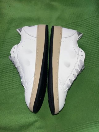 Golden Goose GGDB Zapatillas Blancas y Plateadas