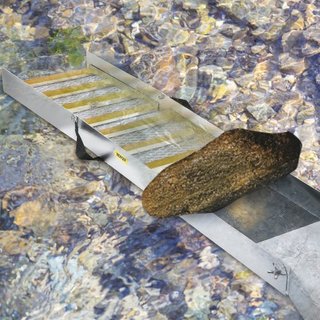 Caja de Sluice de Aleación de Aluminio Plegable, Cajas de Sluice Compactas de 50" para Oro, Equipos de Sluice de Oro Livianos, Cajas de Sluice Portátiles con Musgo de Minero, Río, Arroyo, Búsqueda...