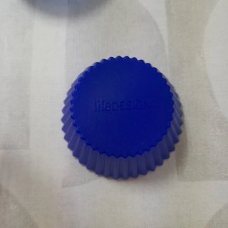 16 Bases de Molde de magdalenas Silicona Azul