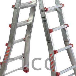 Escalera Telescópica Aluminio 6+6 Pestaña