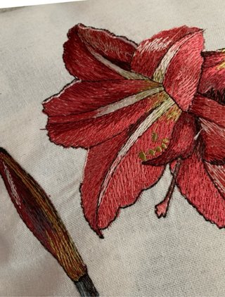Funda Cojín 45x45cm Bordado Flores