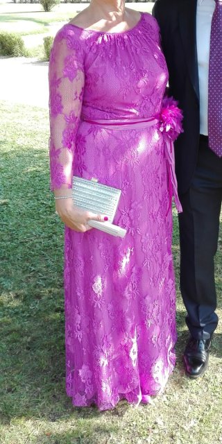 Vestido fiesta largo buganvilla T.42
