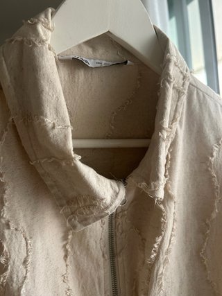 Chaqueta Zara Caballero Beige
