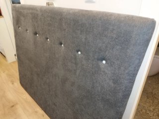 Cabecero Cama Tapizado Gris
