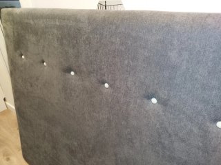 Cabecero Cama Tapizado Gris