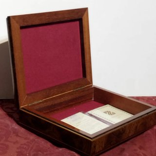 Caja joyero barcas plata y madera