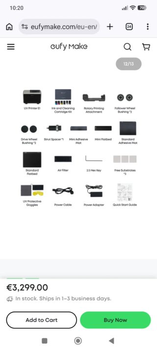 EufyMake E1 UV Printer Deluxe Bundle