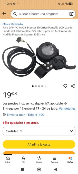 Acelerador DAMAO MA01 con pantalla LCD
