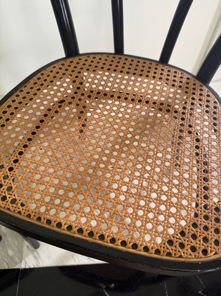 2 Sillas Thonet Rejilla Natural Madera Negra