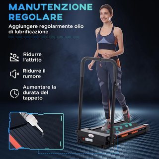 Cinta de Correr Eléctrica Plegable Ahorra Espacio con Control Remoto y Llave de Seguridad, 1-6 Km/H, Potencia 0.5HP, 105X56X108.5Cm