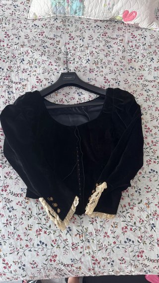 Corpiño de fallera negro terciopelo