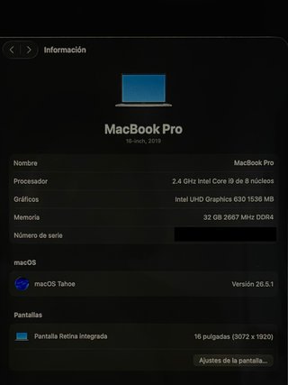 MacBook Pro 16" 32GB i9