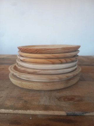 Lote 7 Platos Pulpo Aspnais Lugo Madera