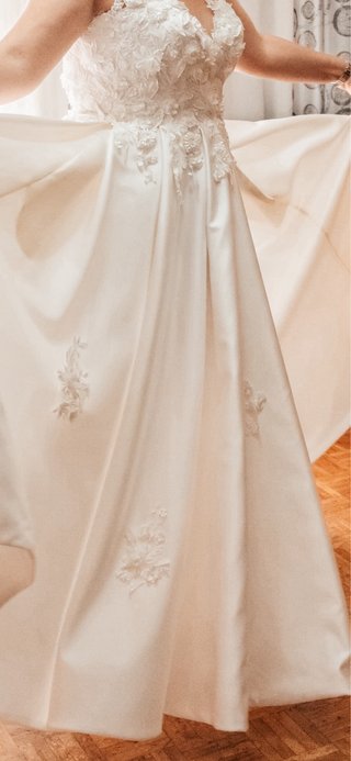 Vestido de Novia Blanco con Encaje