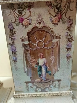 Coppia Lampade Stile Antico Floreale