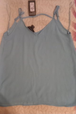 Camiseta tirantes azul mujer T.XS