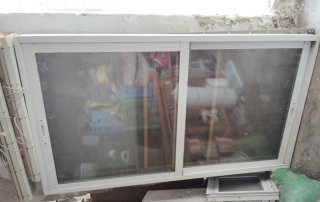 Ventana corredera aluminio blanco de 1 por 1,80