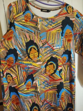 Vestido estampado mujer retro