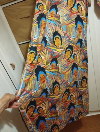 Vestido estampado mujer retro