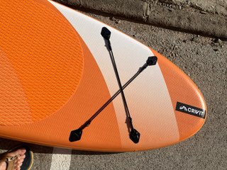 Tabla Padel Surf Crivit Naranja. Usada dos días.