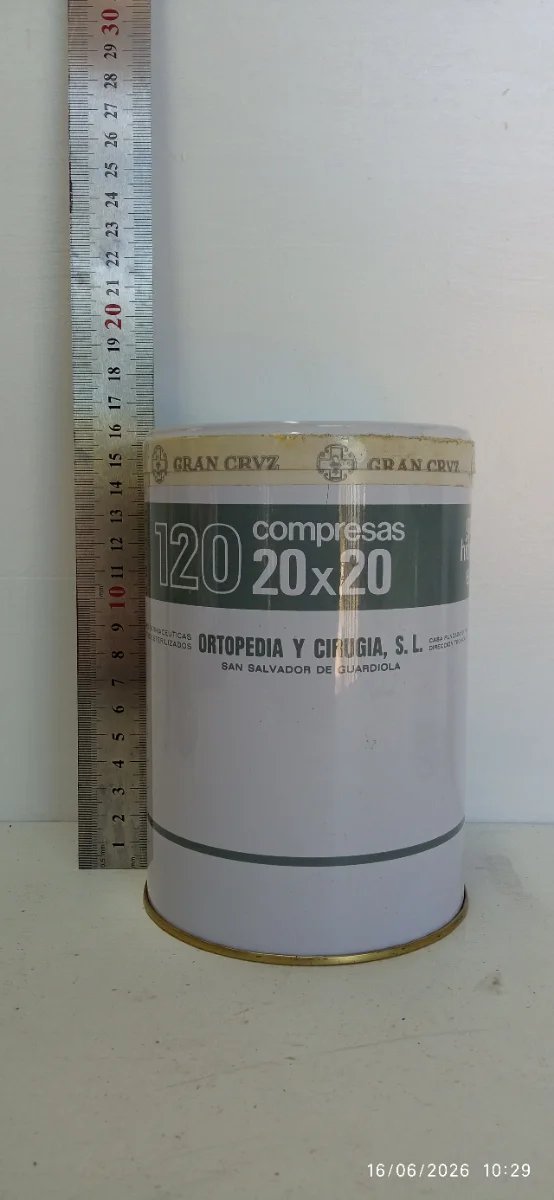 Caja metálica gasas Gran Cruz