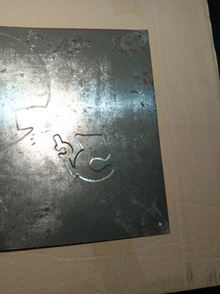 Antigua placa metálica Picaninny