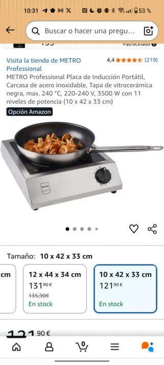 Hornillo Inducción Portátil Metro Professional