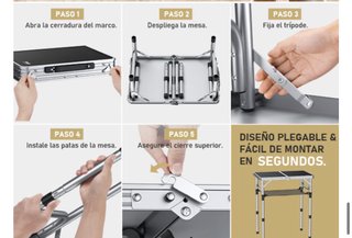 Mesa Plegable Camping Ajustable