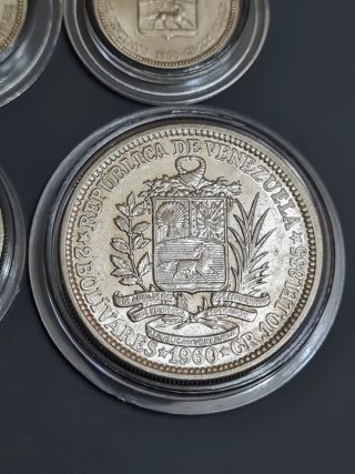 4 Monedas Plata Venezuela 1860